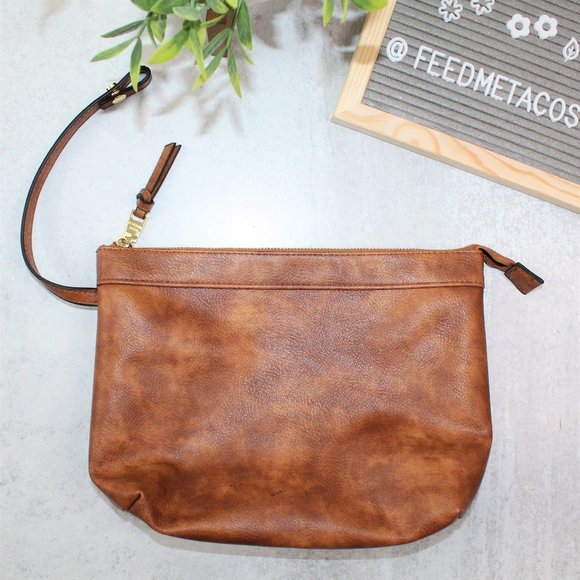 Steve Madden Handbags - Steve Madden PVC Brown Travel Make Up Pouch